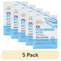 Hydrating Hyaluronic Acid Face Mask Sheets for Deep Moisture - 5 Pack
