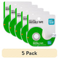 (5 Pack) Invisible Tape - 0.75 x 1300 Inch Clear Office Tape for Repairs & Wrapping