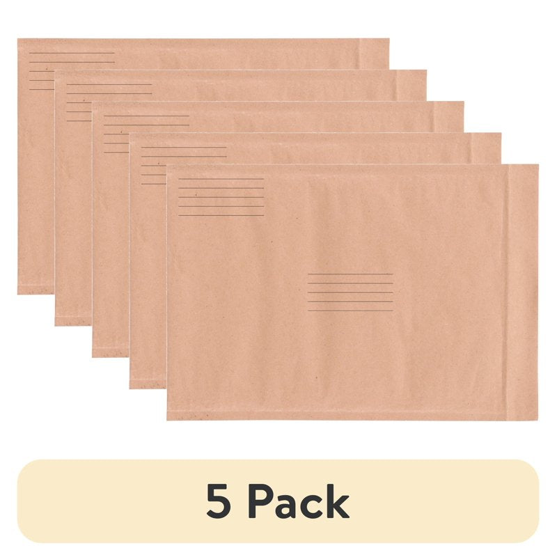 Self-Seal Honeycomb Padded Mailers - #5 Brown Shipping Envelopes (5 Pack)