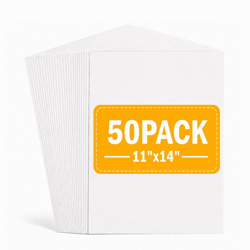 White Poster Board 11x14 Inch Bulk Pack - Heavyweight Art & Presentation Boards