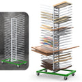 Heavy-Duty 50-Shelf Paint Drying Rack for Cabinets & Doors - Space-Saving Vertical Stand