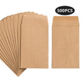 500 Pcs Small Self-Adhesive Kraft Envelopes for Seeds Coins & Small Items
