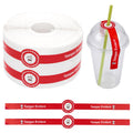 500 Pcs Tamper Evident Drink Seal Stickers for Coffee & Food Containers