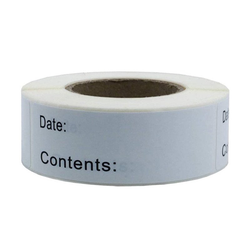 Removable Food Freezer Labels, 500 Pack, Waterproof & Oil Resistant, 1 x 3 Inch Food Storage Stickers