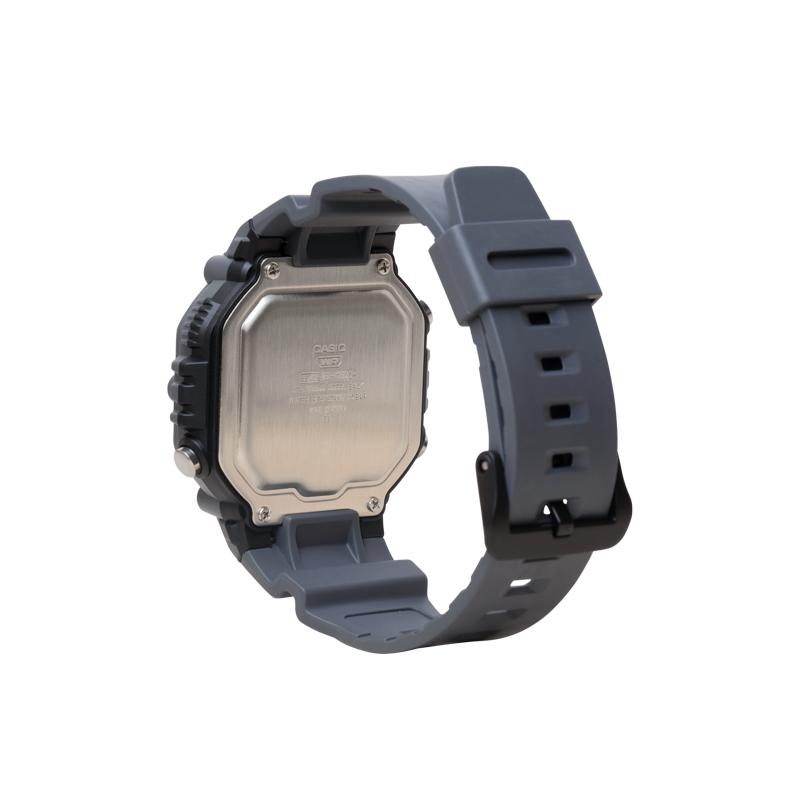 Digital Wristwatch with 10-Year Battery Water Resistant Stopwatch Gray
