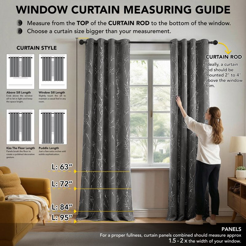 Blackout Thermal Insulated Curtains - Room Darkening Drapes for Bedroom & Living Room