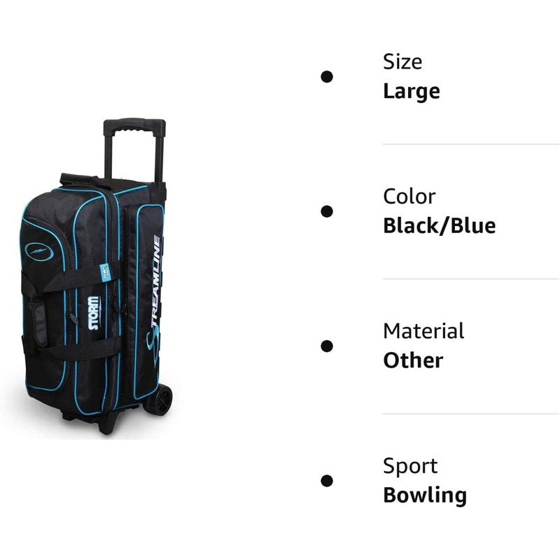 Storm Bowling Storm Streamline 3 Ball Roller Bag – Black/Blue
