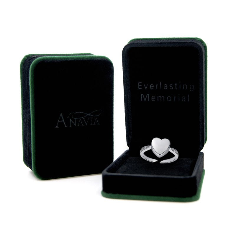 Personalized Cremation Ring Jewelry with Urn Keepsake and Free Box & Filling Tool