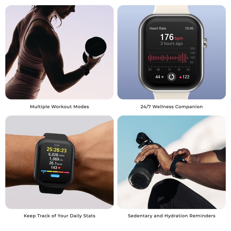 Smartwatch with 1.85” AMOLED Display Bluetooth Calling IP68 Waterproof for Android & iPhone