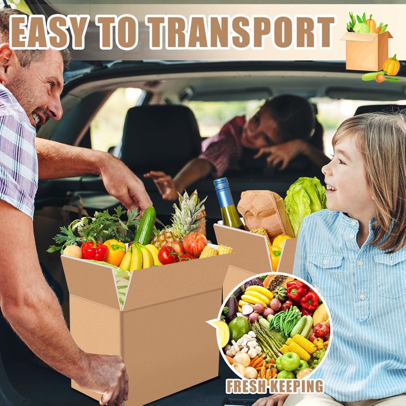 Insulated Shipping Boxes 10 Pack for Frozen Food Cold Transport - Reusable Foil & Foam Liners