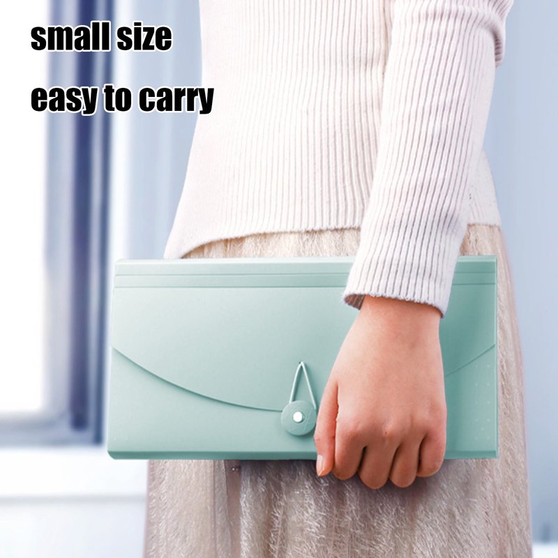 Mini Accordion File Folder Organizer - 13 Compartments, Portable Document Storage