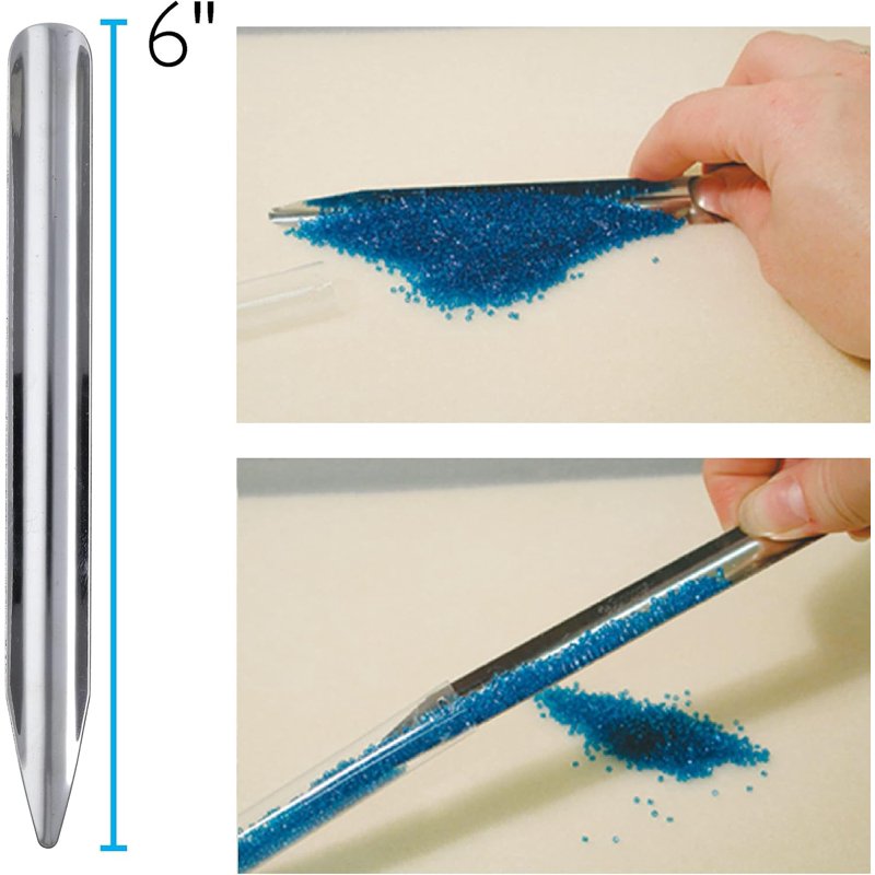 Bead Organizer Scoop - 6 Inch Metal Tool for Beads & Craft Storage