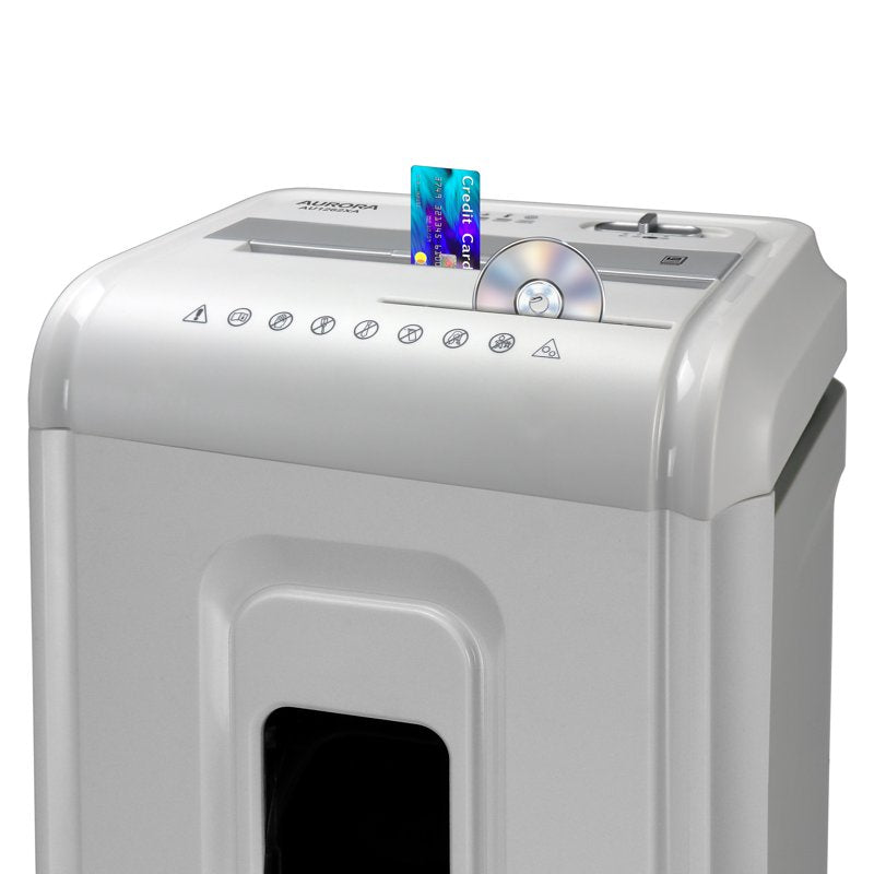 Anti-Jam 12-Sheet Crosscut Paper & CD Shredder - 4-Gallon Bin