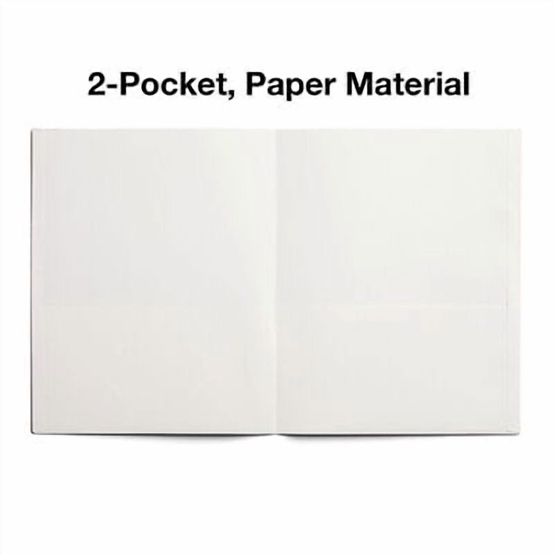 Letter-Size 2-Pocket File Folders - Durable Paper Office & Classroom Organization, 25/Box