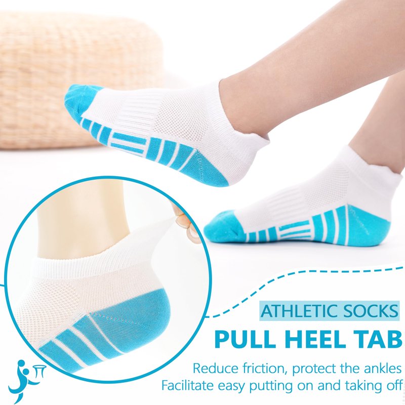 Kids Boys Socks 12 Pairs Ankle Athletic Cushioned Low Cut Socks for Toddlers & Kids