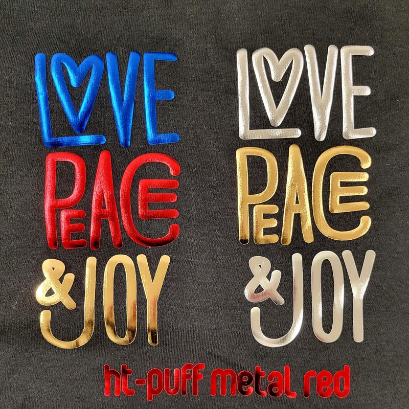 Puff Metal Heat Transfer Vinyl Foil - Rose Gold, 20" x 1 Yard, 3D Puffy Iron-On Film