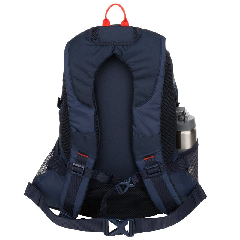 30L Unisex Outdoor Hiking Backpack with Water Bottle - Blue