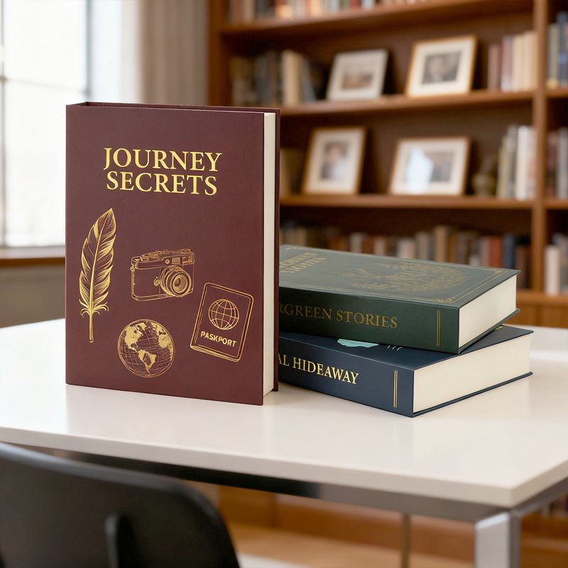 Large Decorative Book Safe with Combination Lock for Hidden Storage, 10.8 x 7.7 x 1.8 Inches