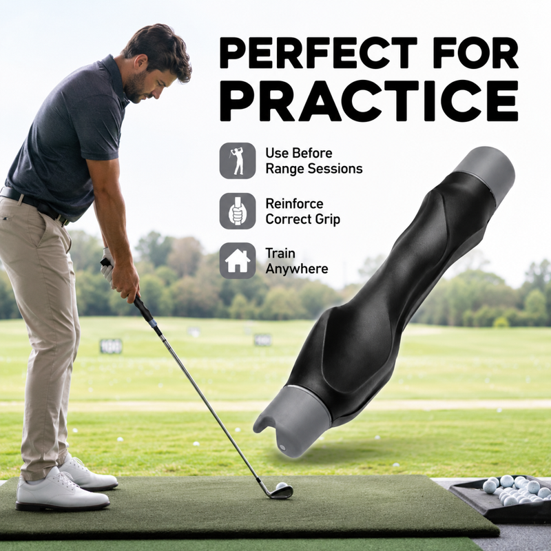 Golf Grip Trainer Hand Position Aid Ergonomic TPR Practice Aid - Gray