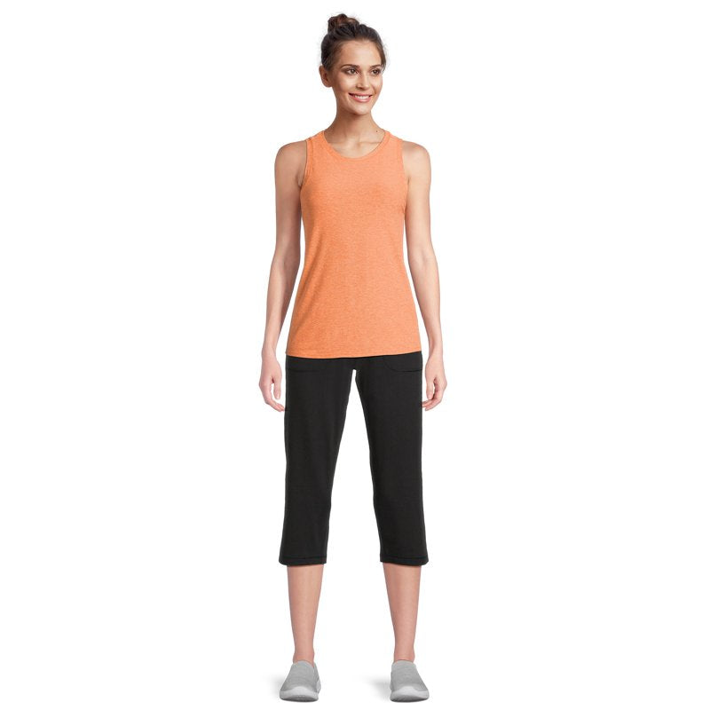 Women's Knit Capri Pants with Pockets and Drawstring Waist - Athletic & Casual