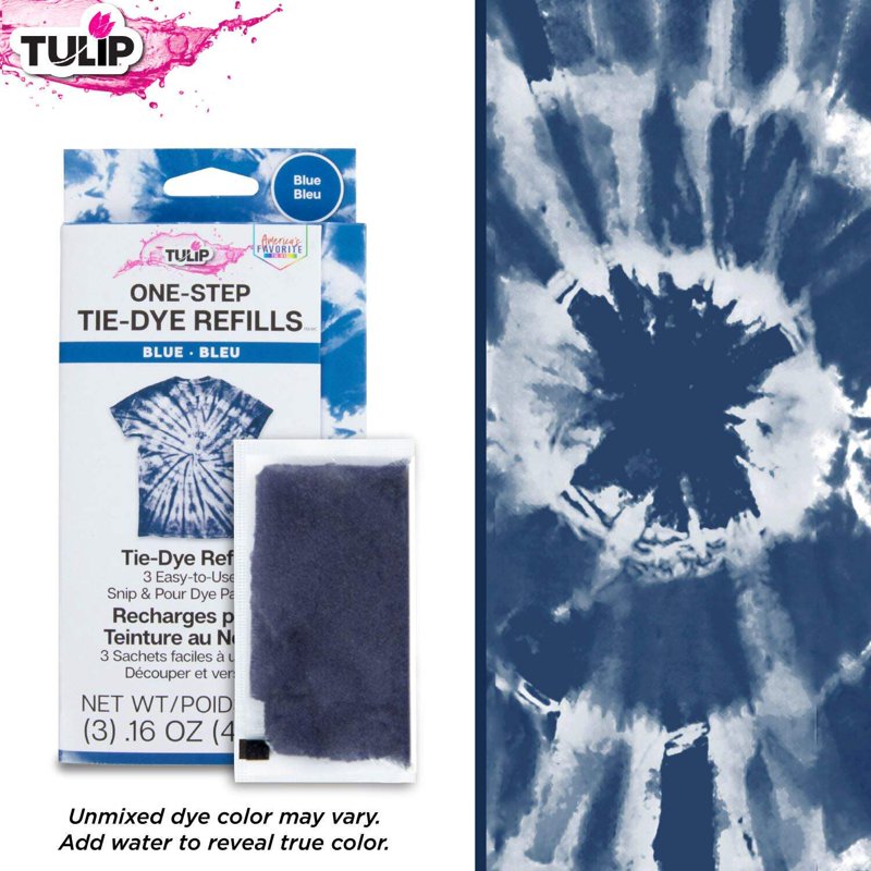 Tie-Dye Kit Refill Packs - 3 Pack 4oz Concentrated Dyes for Fabric Coloring