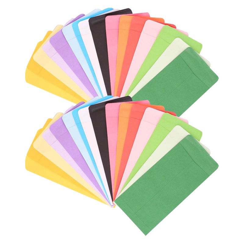 50 Pack Colored Paper Envelopes for Budgeting & Gift Packaging