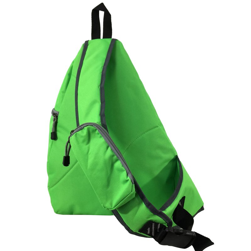 Unisex Reflective Sling Backpack Bright Green - Student Daypack, 19 Inch
