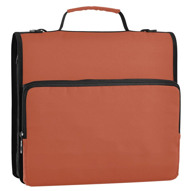 Waterproof 3-Ring Zipper Binder with Shoulder Strap, Holds 500 Sheets