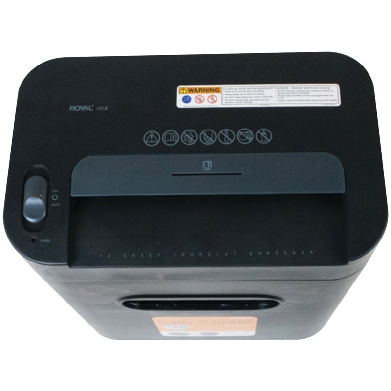 10-Sheet Crosscut Paper Shredder with Credit Card Cutter, 1/8" x 1.5" Particles