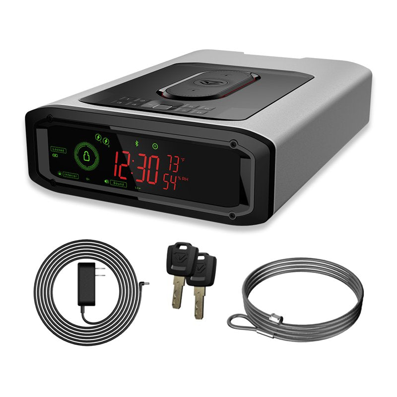 Smart Home Safe with Biometric Scanner and Wireless Charging Pad