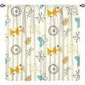 Retro 50s Atomic Style Curtains - Insulated Window Drapes for Bedroom & Living Room