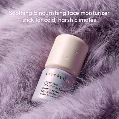 Evereden Super Rich Hydrating Face Serum Balm: Clean & Vegan, Soothing & Nourishing Moisturizer Stick for Harsh, Cold Climates - With Syberian Chaga, Ceramides, & Seaberry Seed Oil