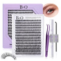 Lash Extension Kit for Beginners 280pcs Eyelash Extension Kit 30D 9-16 Mixed Lash Clusters Kit D Curl Lash Kit with Lash Bond and Seal Individual Lashes Kit DIY (KIT,30D-D-9-16MIX)