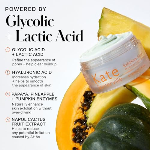 Kate Somerville ExfoliKate Glow Moisturizer ? Clinically Formulated Daily Face Cream, Gently Exfoliates and Hydrates, 1.7 Fl Oz
