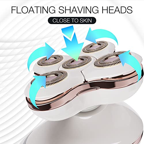 Electric Razors for Women Legs: Rechargeable Shaver with Detachable Head - Waterproof Wet Dry Lady Hair Remover - Applicable to Legs and Arms