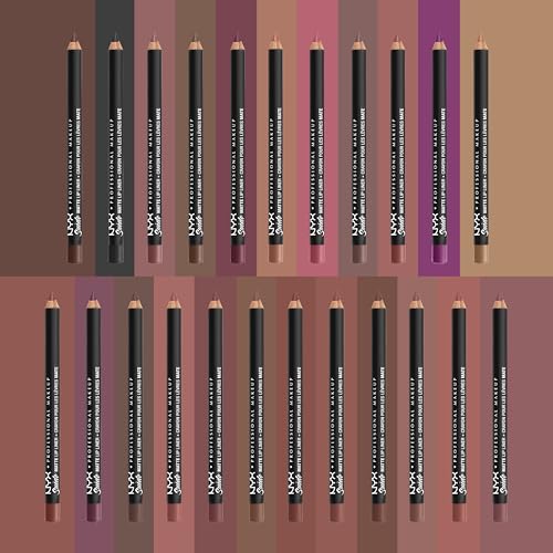NYX PROFESSIONAL MAKEUP Suede Matte Lip Liner, Velvety-Smooth, Long-Lasting Formula For A Defined Lip Makeup Look - Sweet Tooth (Pink)
