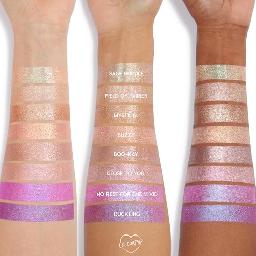 ColourPop Jelly Much Gel Eyeshadow - Glitter Eyeshadow with a Water-Based Gel Formula - Provides Intense Color Payoff with Minimized Creasing & Fading - Field of Fairies (0.23 oz)