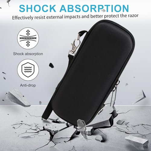 Hard Case for Electric Trimmer and Shaver Travel Case Compatible with One Blade Pro Replacement Heads Acessories QP2620 QP2630 QP2520 QP2530 Organizer Carrying Bag, Black