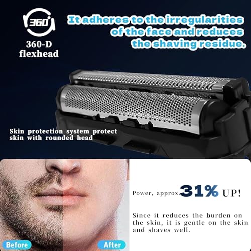 Replacement Blade shaver replacement foil head Compatible with Shaver ES9013 ES9087 ES9068 ES8101 Electric Shaver Head Cutter Blade ES-CST2S, ES-CST2R, ES-CST2T, ES-LT41