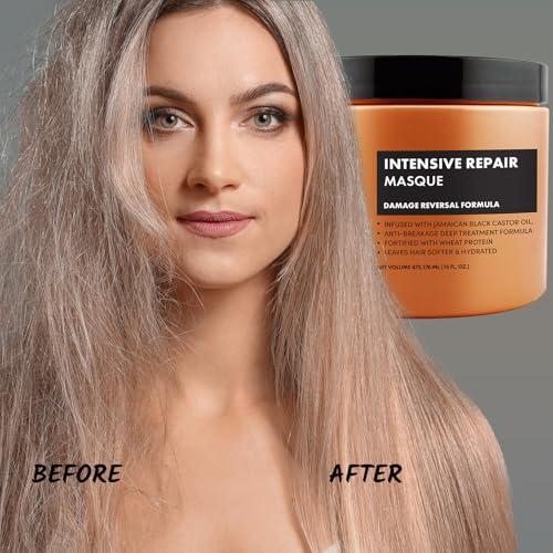 Sunny Isle Jamaican Castor Oil Intensive Repair Masque, Black, Coconut, 16 Fl Oz