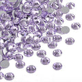 Beadsland 576pcs Flat Back Crystal Rhinestones Round Gems for Nail Art and Craft Glue Fix, Violet, SS30,6.3-6.5mm