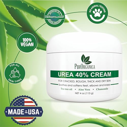 Urea 40% Foot Cream ? Made in USA, Dermatologist Tested, Intensive Repair for Dry, Cracked Heels, Calluses & Rough Feet, Professional Strength Exfoliating & Moisturizing Cream - Pack of 3