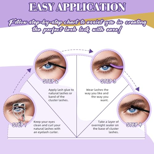 B&Q Lash Clusters Overnighter 10ML Lash Sealer for Cluster Lashes Black Lash Extension Sealant Healthy Lash Sealant Longer Life Coating Lash Seal (Black,10ml)