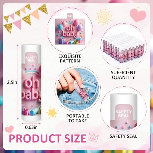 60 Pack Oh Baby Lip Balm Set, Baby Shower Favors for Guests,Shower Game Winner Gifts, Gender Reveal Party Favors