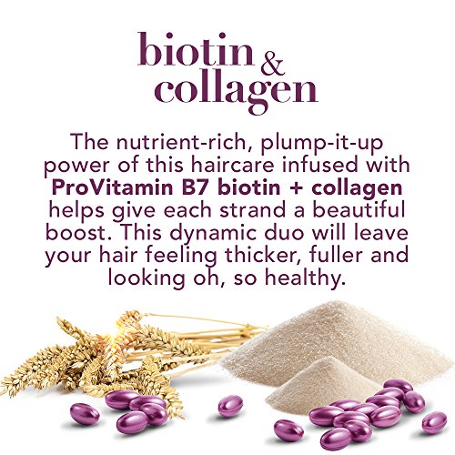 OGX Thick & Full + Biotin & Collagen Conditioner Salon Size (1) 25.4 Ounce Bottle Paraben Free Sulfate Free Ingredients Nourishing, Sulfate Free Surfactant Haircare System
