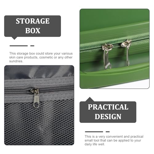 Travel Makeup Case Organizer 14 Inch Lightweight Cosmetic Storage Box with Elastic Band for Skincare and Essentials Portable Makeup Train Case for Home and Office