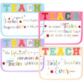 Kacctyen 4 Pcs Back to School Makeup Bags Gift for Teacher Chenille Letter Toiletry Bag Pouch with Zipper Travel Accessory Organizer Gifts Women Teacher