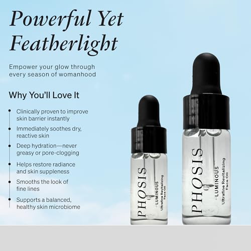 Luminous Ultrafine Revitalizing Face Oil for Women ? Lightweight Facial Glow Elixir with Sea Buckthorn, Prickly Pear, Pomegranate & Meadowfoam ? 3 ml (Trial Size - 3-4 uses per bottle)
