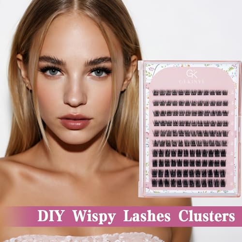 Gekinye Fairy Lash Clusters 120pcs - Wispy Individual Lashes 8-16mm Soft Comfortable Natural Eyelash Clusters with Thin Band