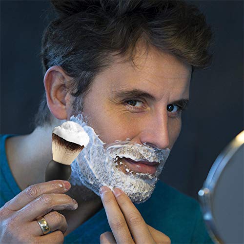 Aethland Shaving Brush Set with Black Solid Wood Handle, Shaving Kit for Men Includes Shaving Brush, Dia 3.1 inches Stainless Steel Shaving Bowl & Shaving Stand Wet Shaving Gifts for Men